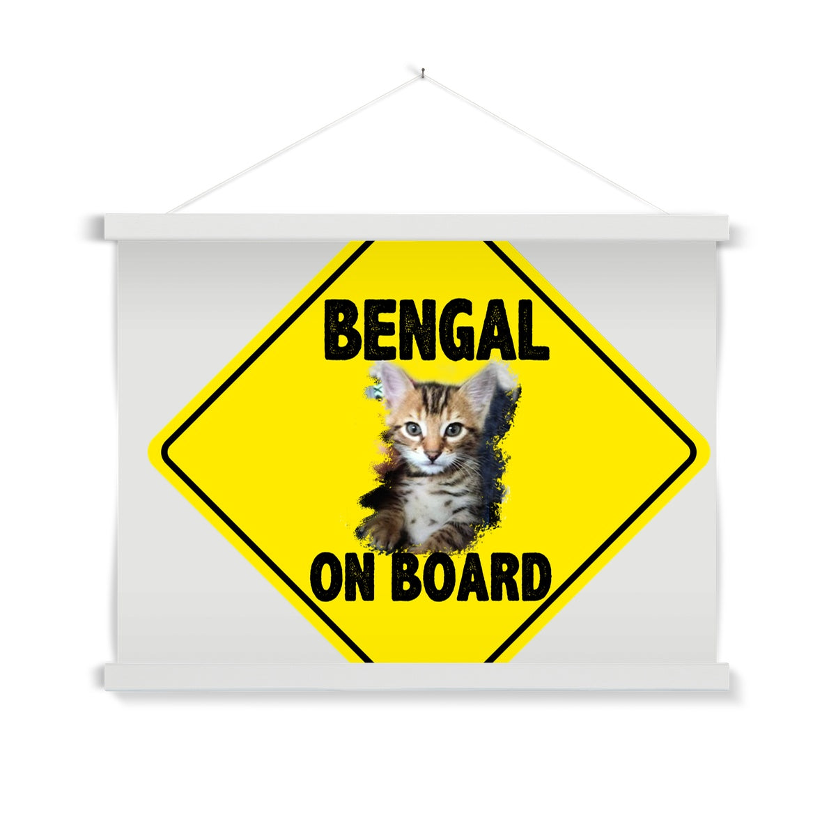Bengal on Board  Fine Art Print with Hanger