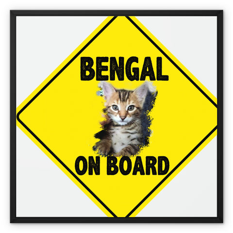 Bengal on Board  Framed Canvas