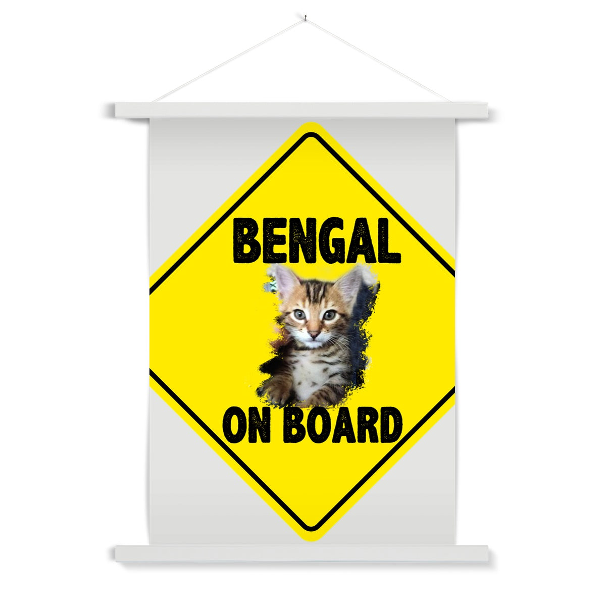 Bengal on Board  Fine Art Print with Hanger