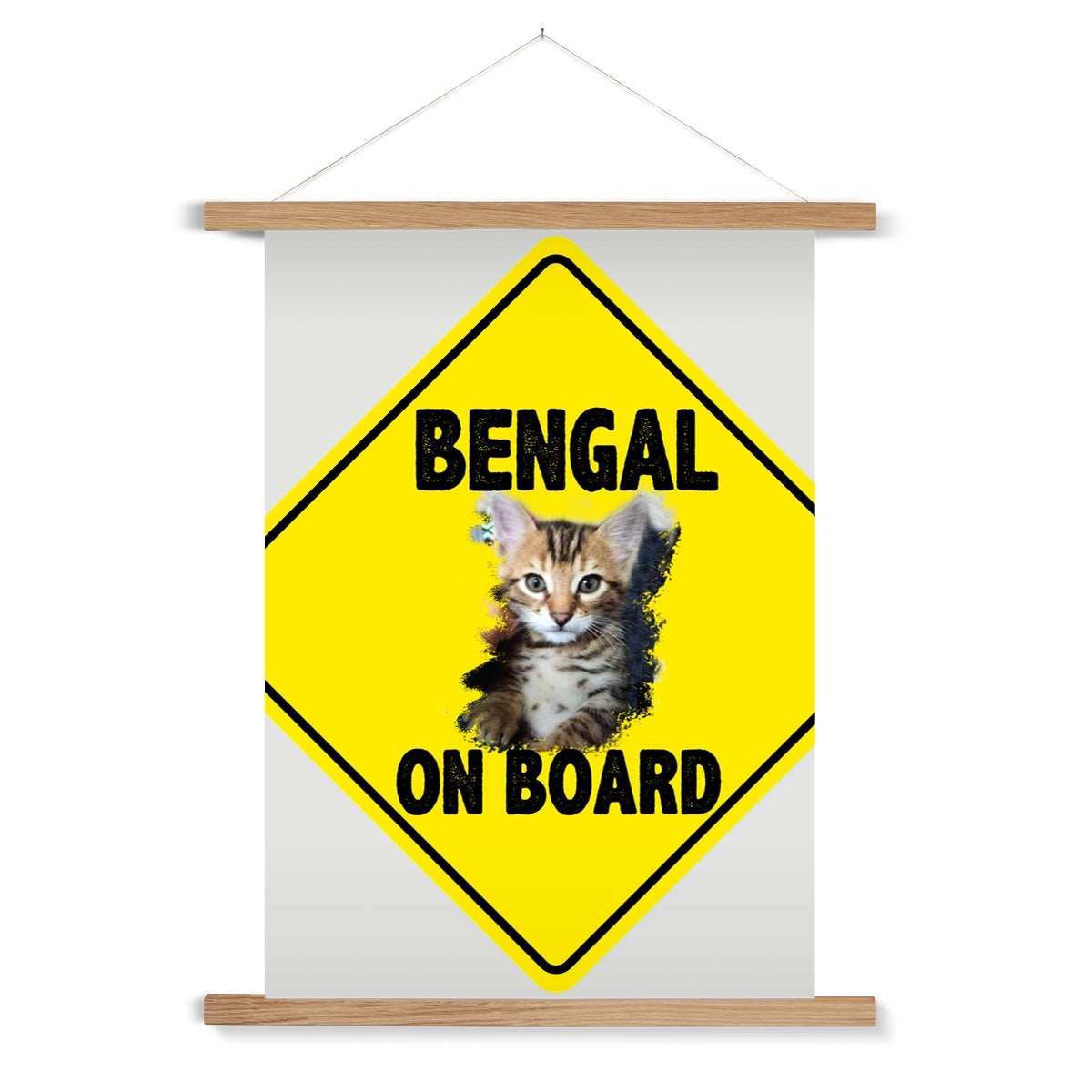 Bengal on Board  Fine Art Print with Hanger
