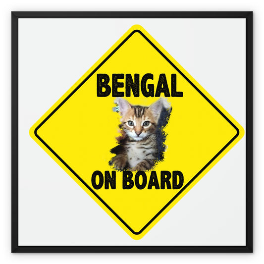 Bengal on Board  Framed Canvas