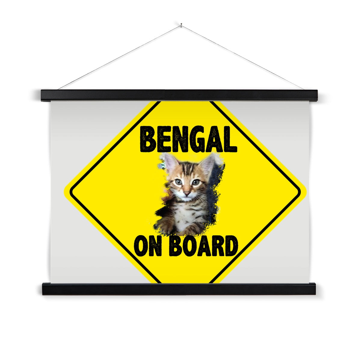 Bengal on Board  Fine Art Print with Hanger