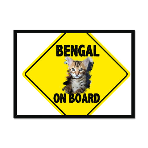 Bengal on Board  Framed Print