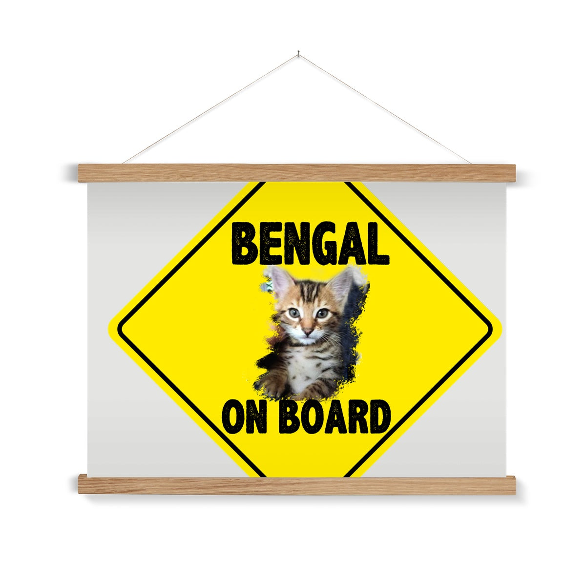 Bengal on Board  Fine Art Print with Hanger