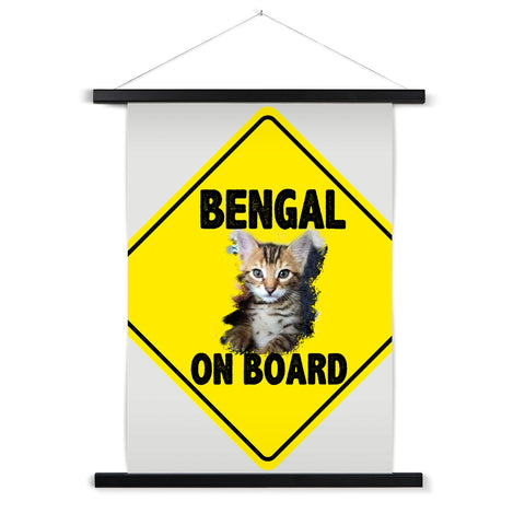 Bengal on Board  Fine Art Print with Hanger