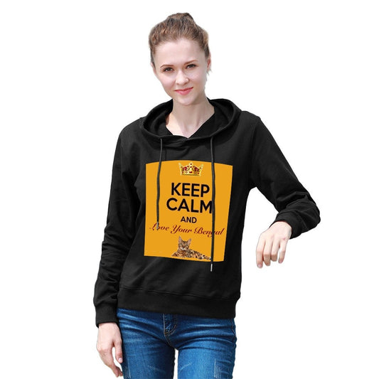 Keep Calm and Love Your Bengal Women's Hoodie Sweatshirt