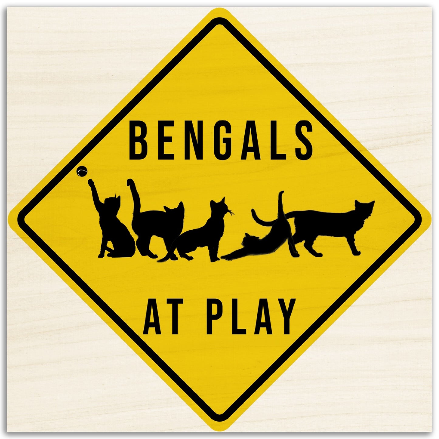 Bengals At Play Wood Prints