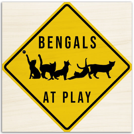 Bengals At Play Wood Prints