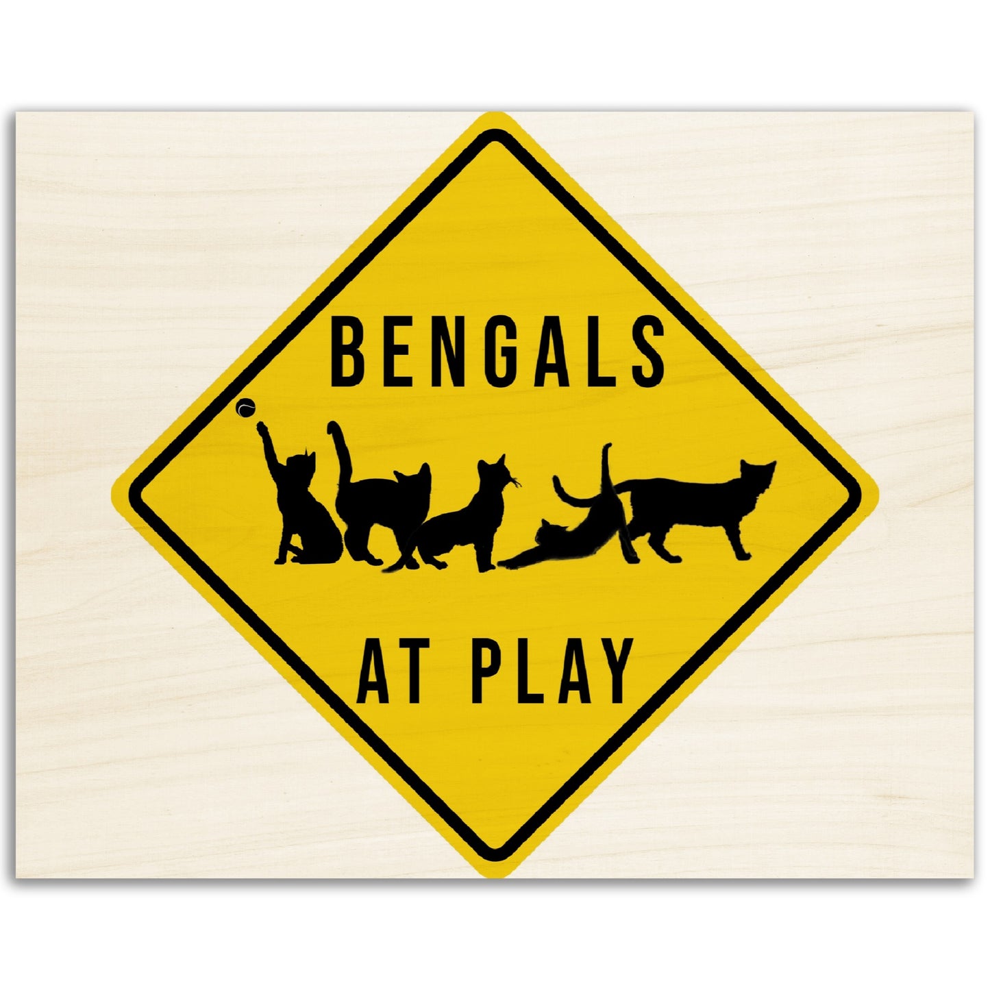 Bengals At Play Wood Prints