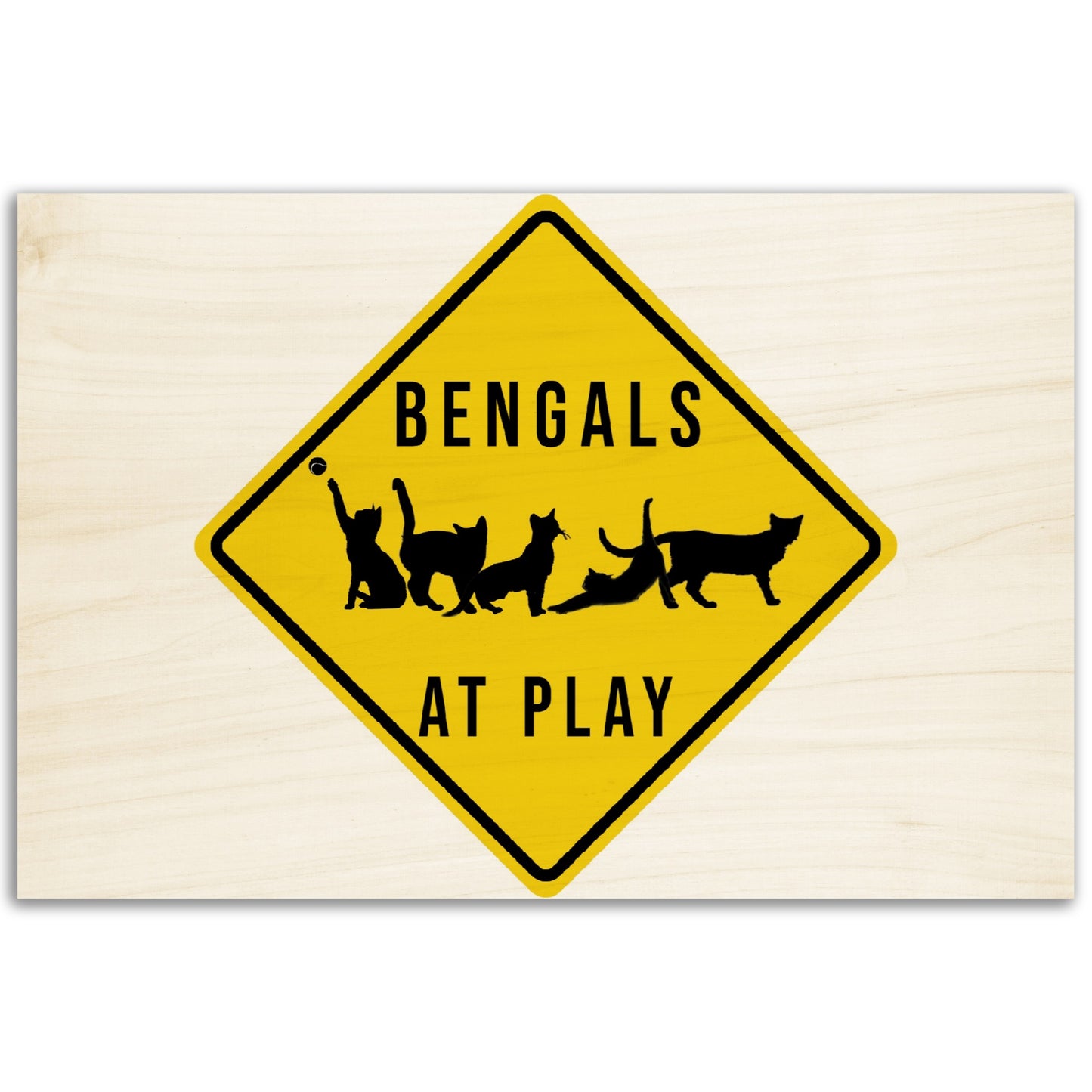 Bengals At Play Wood Prints