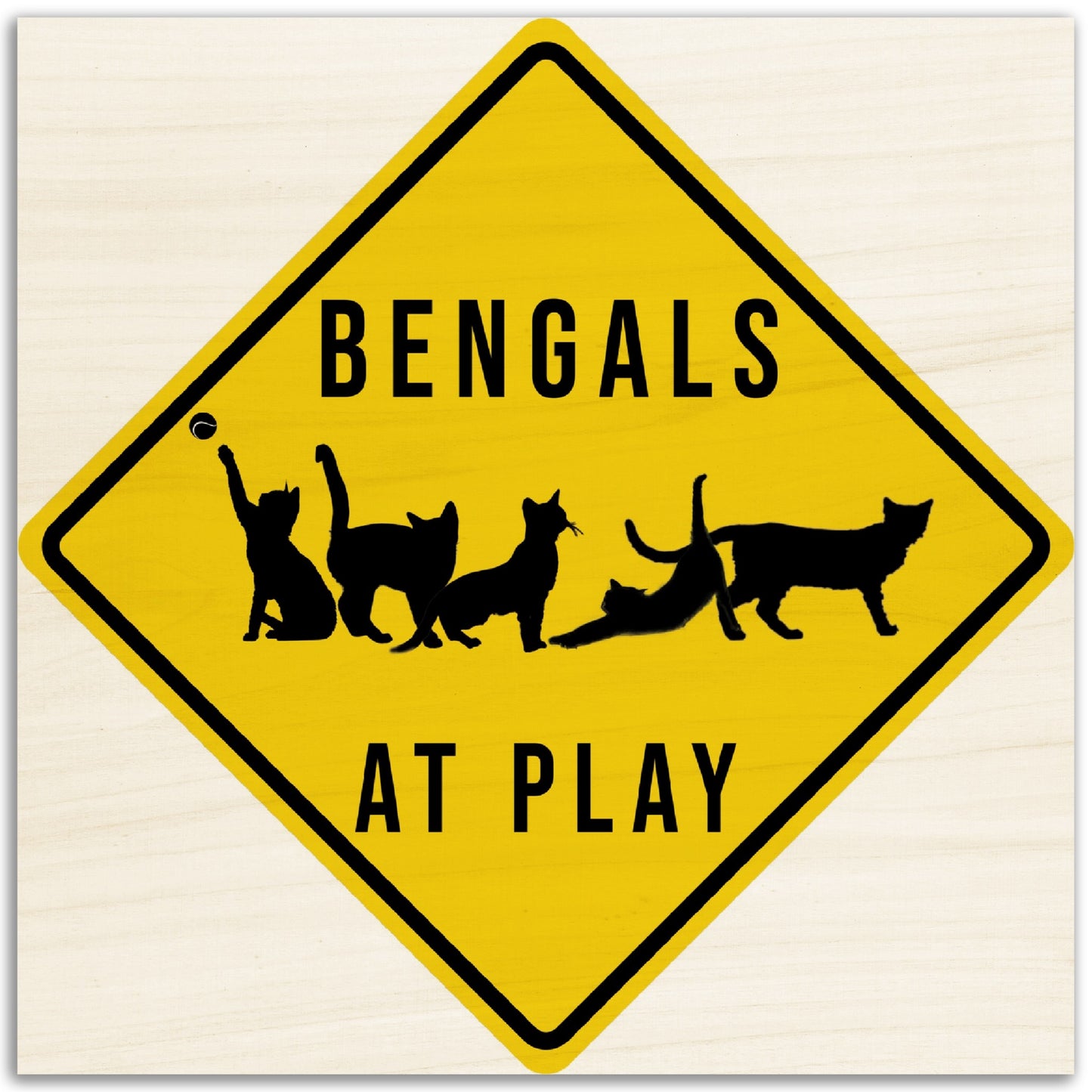 Bengals At Play Wood Prints