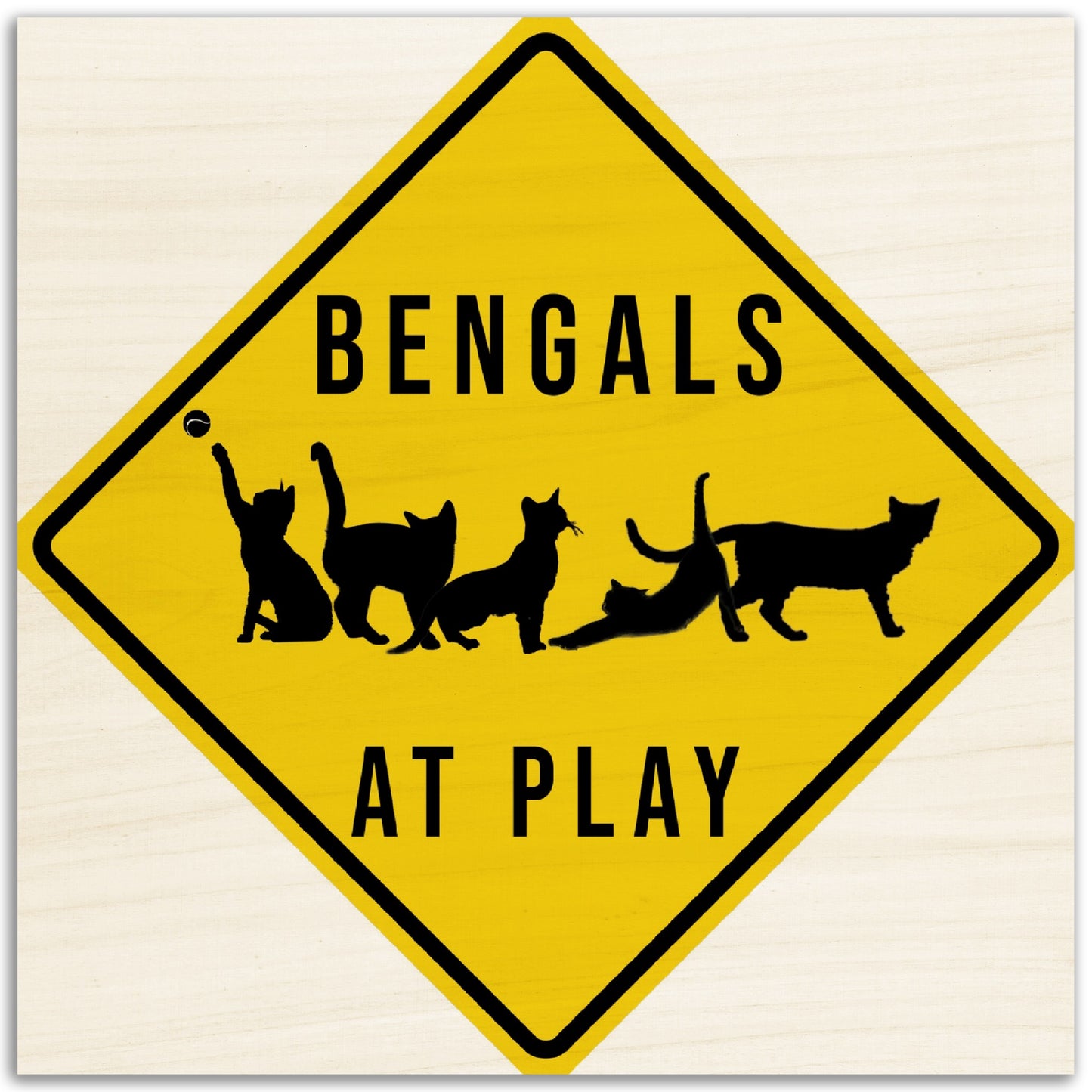 Bengals At Play Wood Prints
