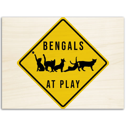 Bengals At Play Wood Prints