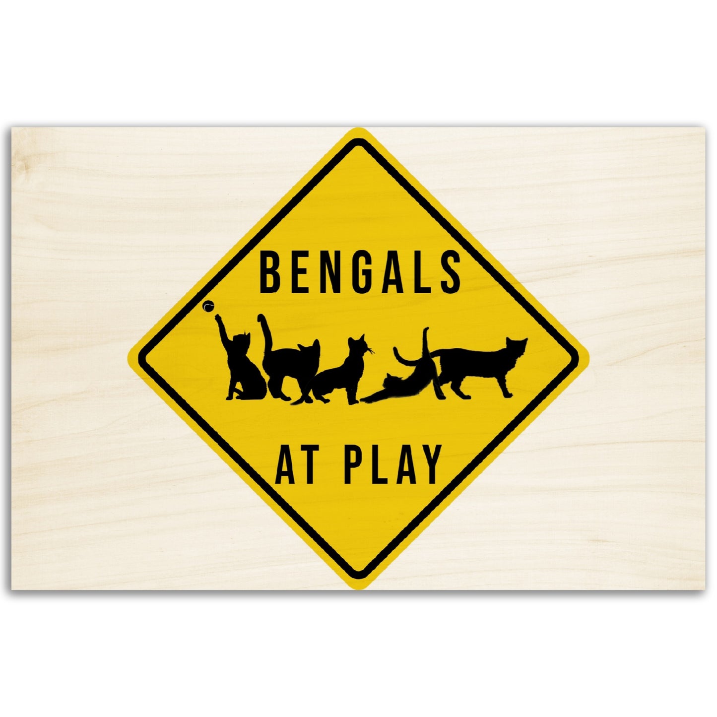 Bengals At Play Wood Prints