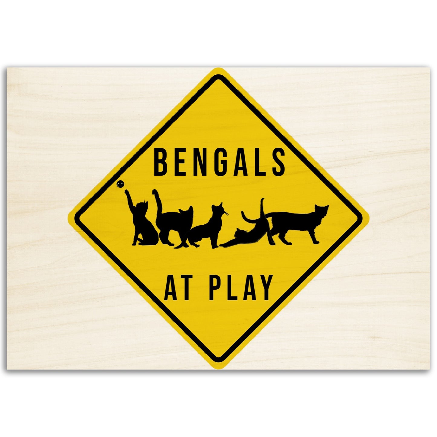 Bengals At Play Wood Prints