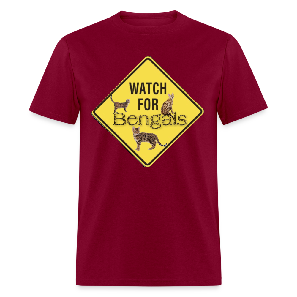 3 Bengals Unisex Classic T-Shirt - burgundy