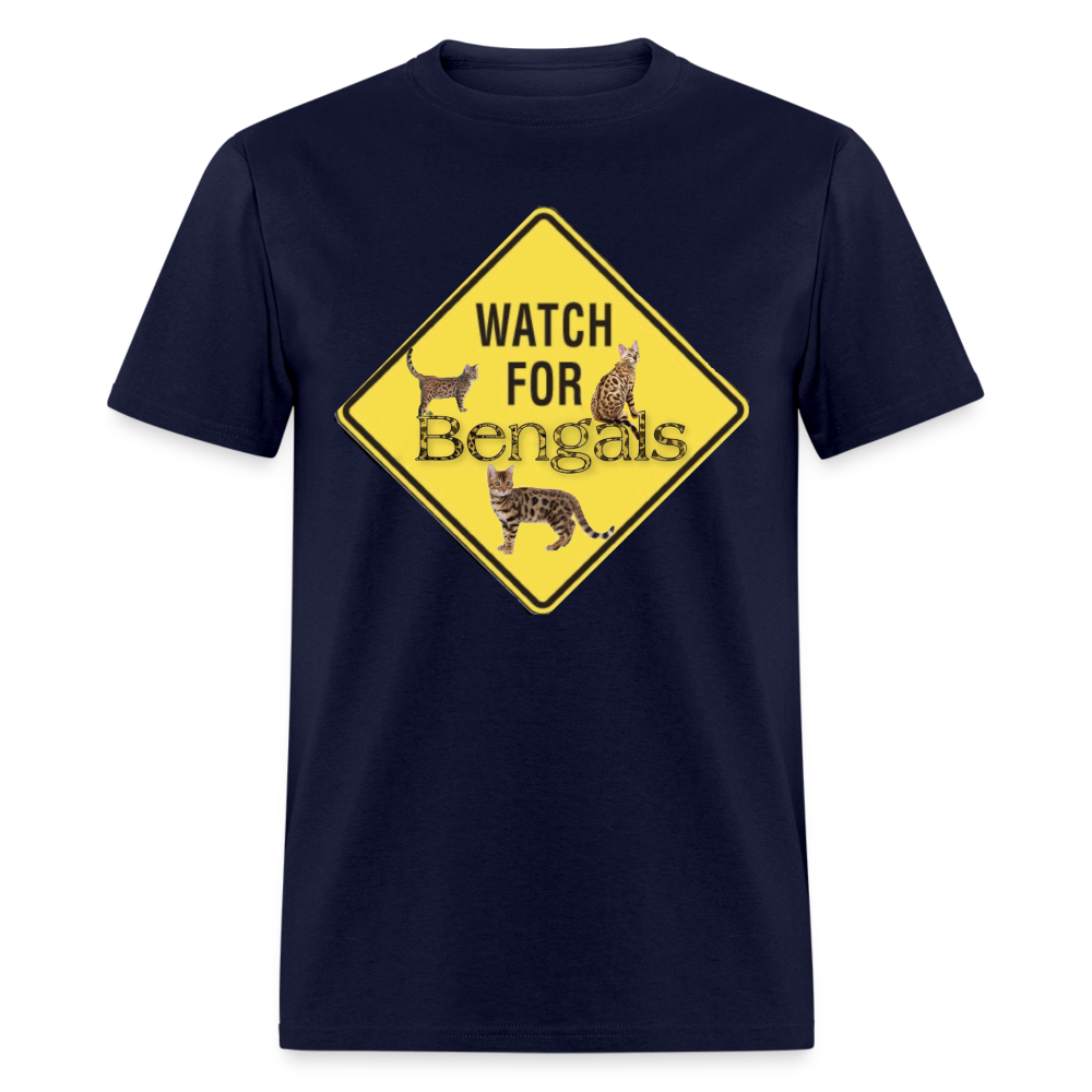 3 Bengals Unisex Classic T-Shirt - navy