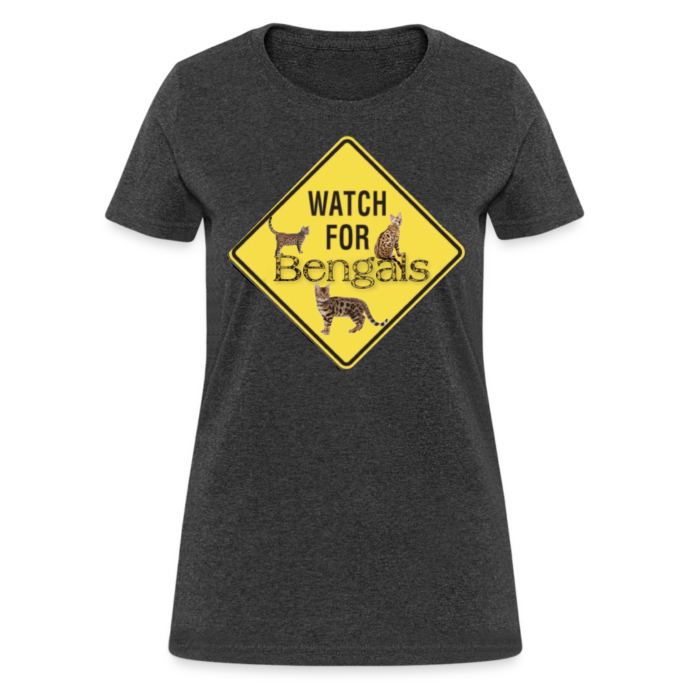 3 Bengals Women's T-Shirt - heather black