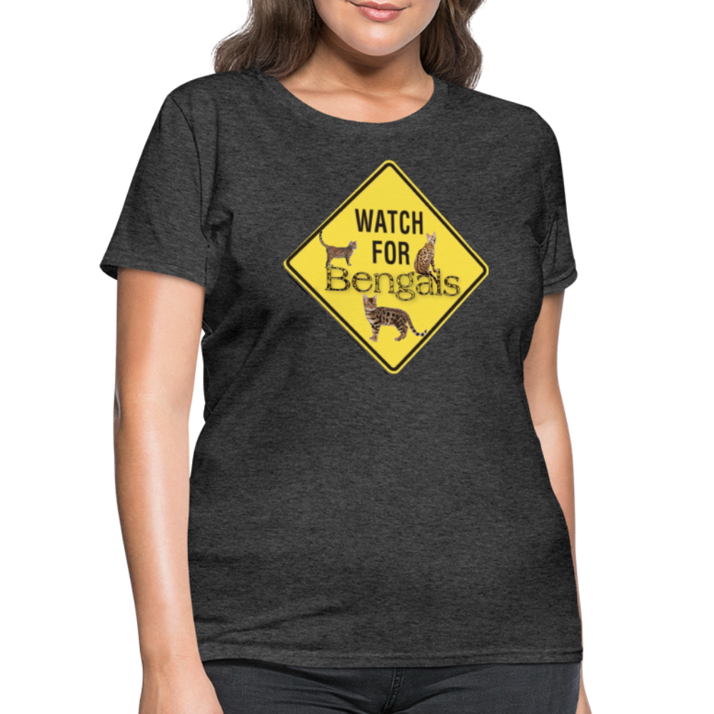 3 Bengals Women's T-Shirt - heather black