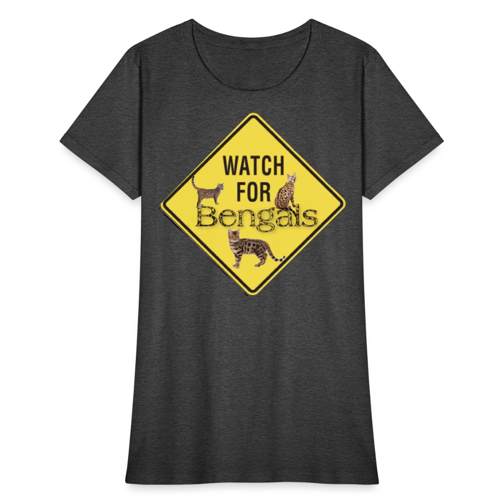3 Bengals Women's T-Shirt - heather black