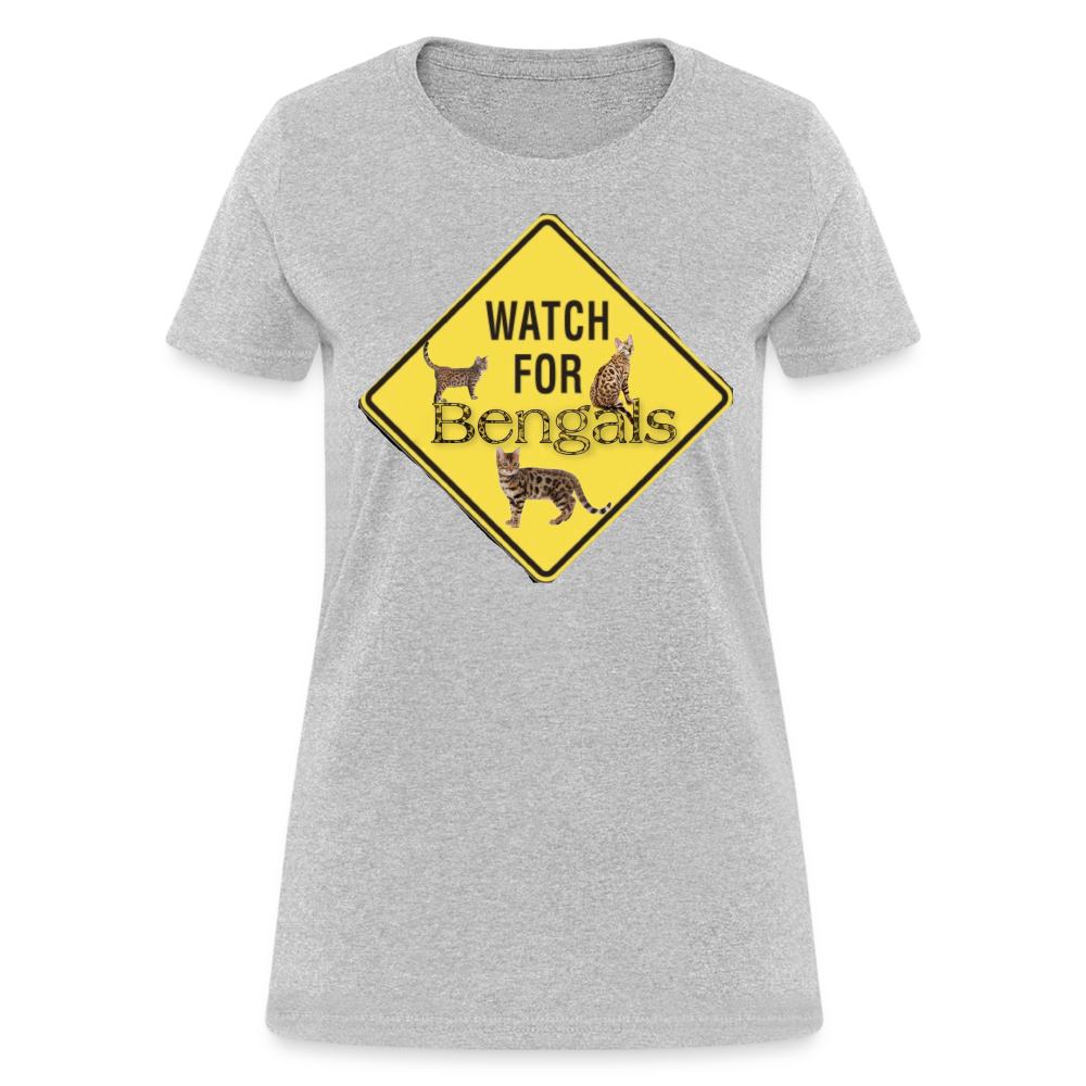 3 Bengals Women's T-Shirt - heather gray