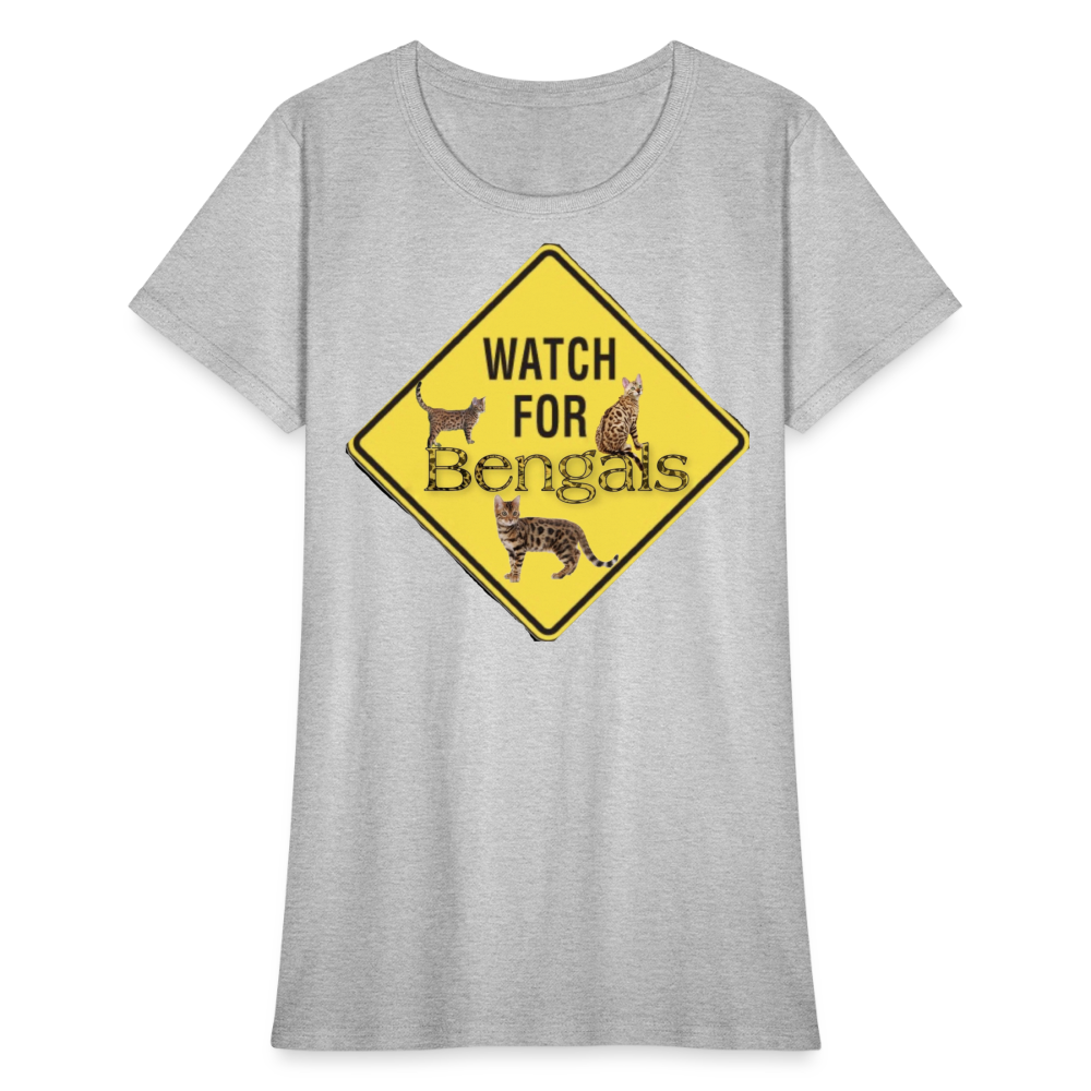 3 Bengals Women's T-Shirt - heather gray