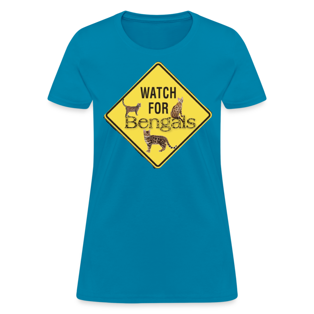 3 Bengals Women's T-Shirt - turquoise