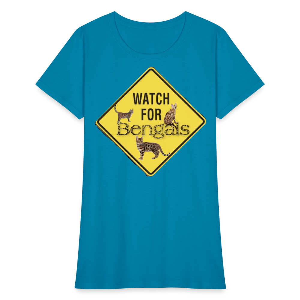 3 Bengals Women's T-Shirt - turquoise
