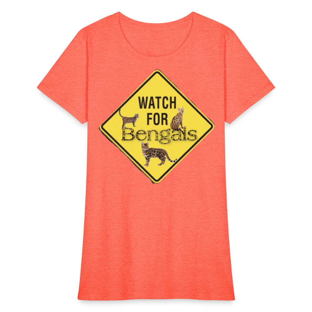 3 Bengals Women's T-Shirt - heather coral