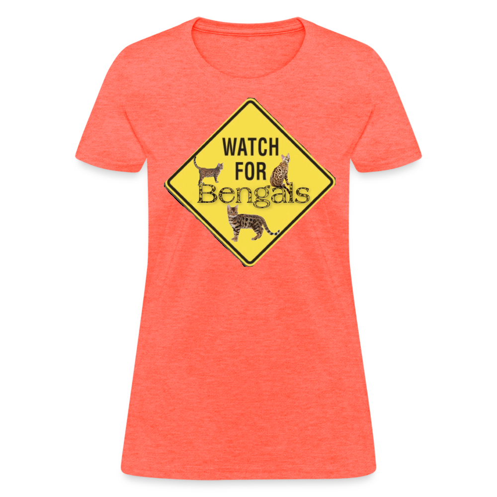 3 Bengals Women's T-Shirt - heather coral