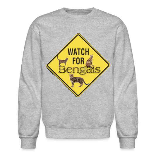 3 Bengals Crewneck Sweatshirt - heather gray