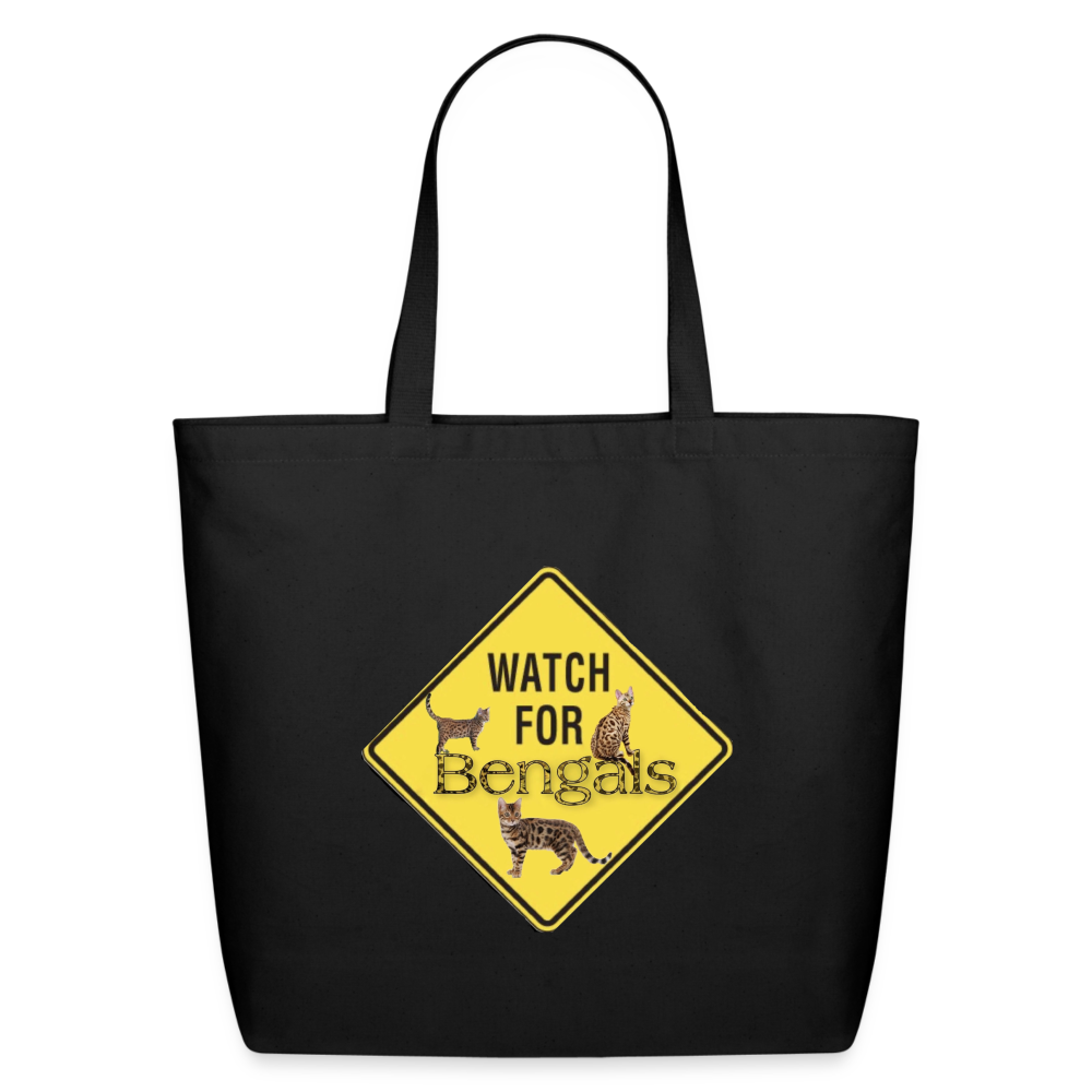3 Bengals Eco-Friendly Cotton Tote - black