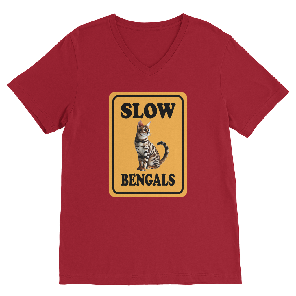 slow bengals Premium V-Neck T-Shirt