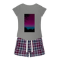 Twilight Women's Sleepy Tee and Flannel Short