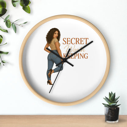 Stylish Secret Keeping Wall Clock, Home Decor, Time Management, Unique Gift, Modern Office Decor, Trendy Wall Art