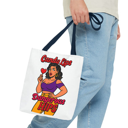 Vintage Pin-Up Style Tote Bag, Fun Summer Tote, Retro Handbag, Gift for Her, Stylish Grocery Bag, Cute Everyday Bag