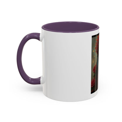 Floral Goddess Accent Coffee Mug — Boho Floral Portrait 11/15oz