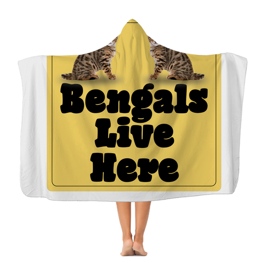 Bengals Classic Adult Hooded Blanket