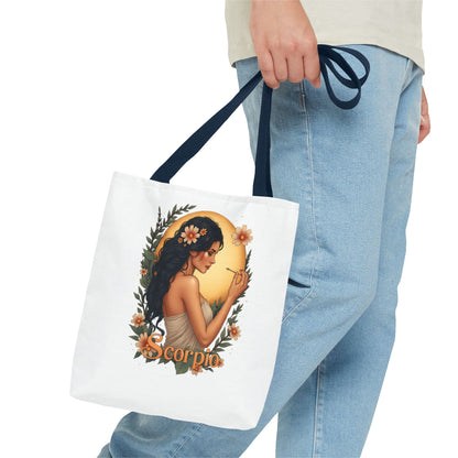 Scorpio  Tote Bag — Floral Astrological Gift