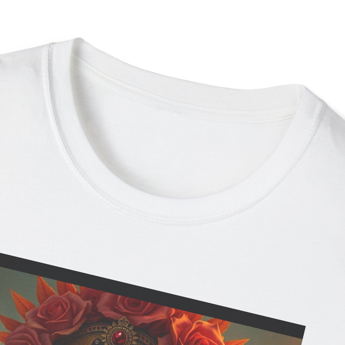 Goddess of Roses Portrait T-Shirt — Floral Mystic Art Tee