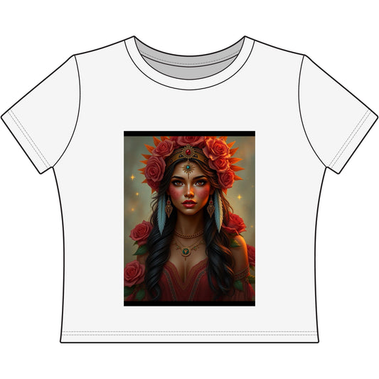 Floral Goddess Crop Tee
