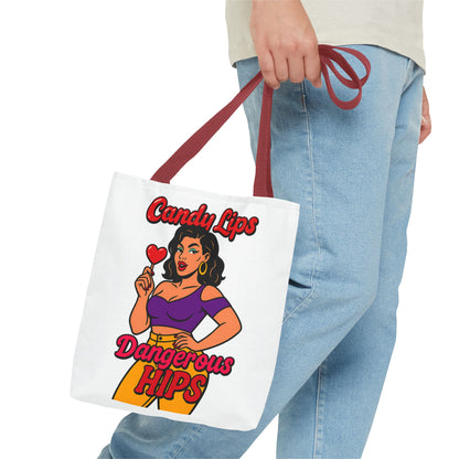 Vintage Pin-Up Style Tote Bag, Fun Summer Tote, Retro Handbag, Gift for Her, Stylish Grocery Bag, Cute Everyday Bag