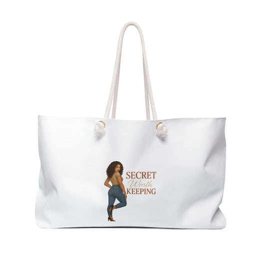 Stylish Weekender Bag - Perfect for Travel, Gifts, Beach, Gym, or Weekend Getaways - 'Secret Keeping' Design
