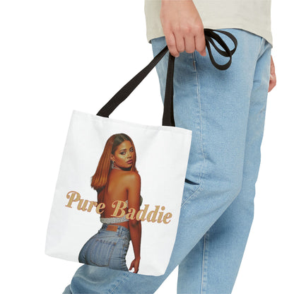 Stylish Tote Bag - Pure Baddie | Trendy Accessory for Fashion Lovers, Summer Outings, Festivals, Gift for Friends, Everyday Use