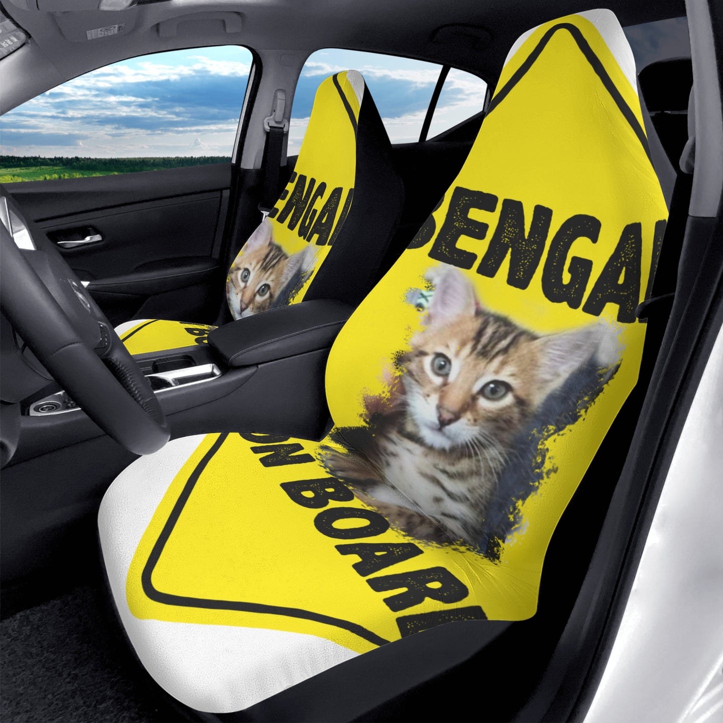 Bengal on Board Soft Front Car Seat Covers