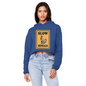 slow bengals Cropped Raw Edge Boyfriend Hoodie