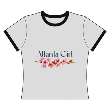 Atlanta Girl Floral Ringer Tee