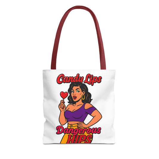 Vintage Pin-Up Style Tote Bag, Fun Summer Tote, Retro Handbag, Gift for Her, Stylish Grocery Bag, Cute Everyday Bag