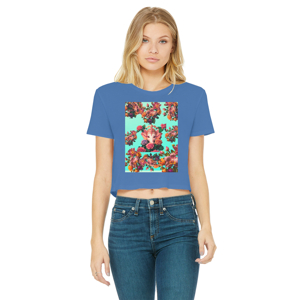 Harmonious Classic Women's Cropped Raw Edge T-Shirt