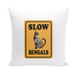 slow bengals Throw Pillows